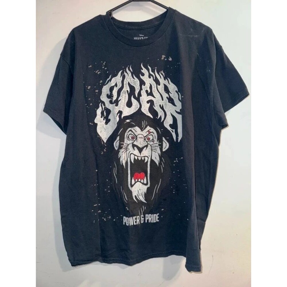 Men’s Disney Villains ‘Scar’ Black Shirt-Size XL